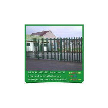 Galvanized black green vinyl coated palisade secure villa residence fencing