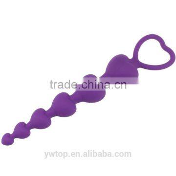 Hot Sale Soft Silicone Anal Beads Gourd Type Anal Balls Butt Plug Sex Toy for Woman/Man Sex Product