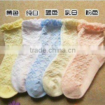 Summer Mesh Socks Snow Pattern Ruffle Top Socks