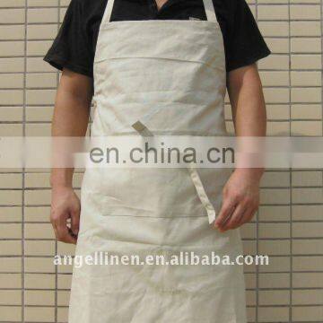 100% cotton canvas apron in beige color