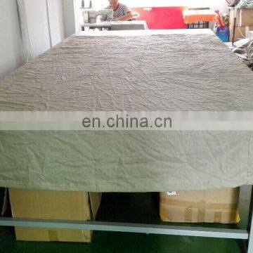 linen big rectangle table cloth/table overylay for wedding in natural color