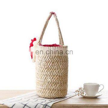 Women Summer Woven Shopping Straw Basket Bag photo-3