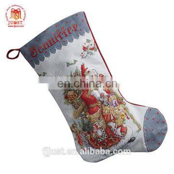 Home Decorative Promotional Woollen Red Christmas Stockings