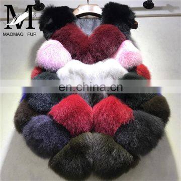 Ebay Hot Sale Super Quality Fox Fur Vests Popular Eco-friendly Ladies Vest Pattern