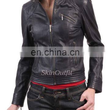 Genuine Sheepskin Leather Jacket for women