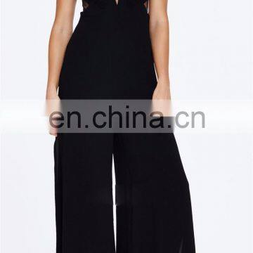 Classical Fashionable Sleeveless V Neck Hollow Front With Long Jumpsuit Clothing photo-2