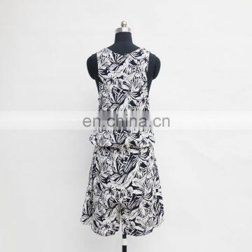 Fashion Hawaii Hot Summer Casual Sexy Rayon Sleeveless Print Beach Jumpsuit photo-2