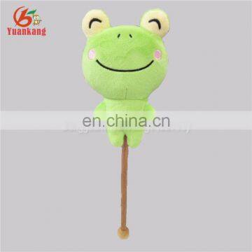 Cute plush stuffed vallentine's day frog animal toy plush massage hammer