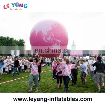 Inflatable colorful balloon , inflatable pink earth balloon, inflatable Pink Komen Globe