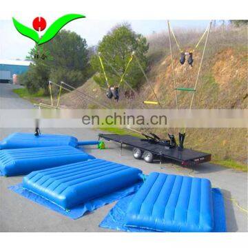 Children cheerleading jumping bag bungee jumping trampoline mat