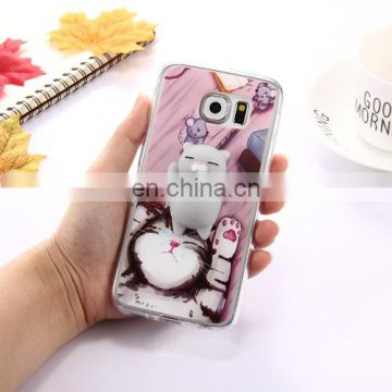 For S6 / G920 Lovely 3D Cartoon Squeeze Squishy Dropproof Protective Back Cover Case