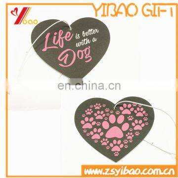 Customized Heart Shape Paper Car Air Freshener With your own design