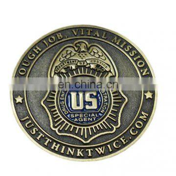 Customized design and size metal replica coin