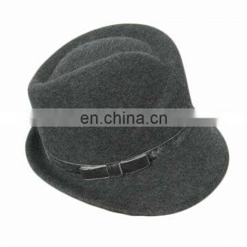 Fashion wool felt fedora hat, Grey wool felt hat, Wool hat