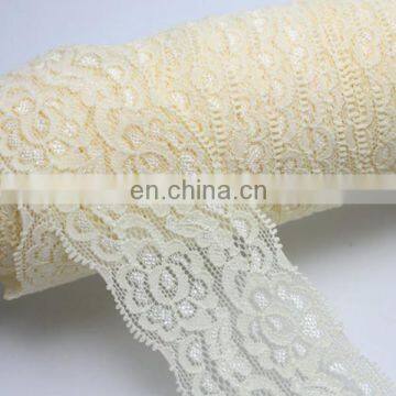 Stock 2" spandex stretch lace trimming for underwear