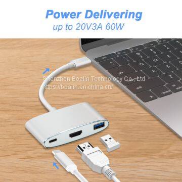 BL-U626 TYPE-C TO USB3.0+HDMI+TYPE-C HUB 3 in 1 photo-5