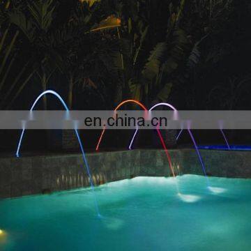 Arc stream jet laminar crystalline fountain water jets