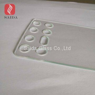 Custom Clear Tempered Glass Cut Out Holes and Slots Drilling 2mm Cover Glass photo-5