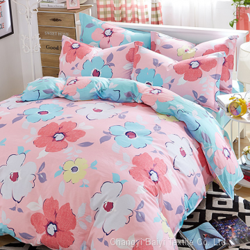 China Supplier Flower Design Plain 100% Polyester Custom Woven Pure Printed Fabric photo-3