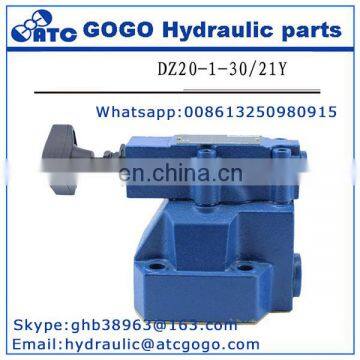 DZ10 DZ20 Series Pilot Pressure Sequencing Valve , pressure reducing valve