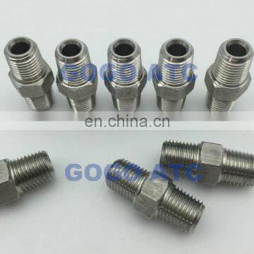 High quality quick coupler 1/8 to 1/4 male thread outside the wire pass-through SUS304 ss straight duplex pipe connectors