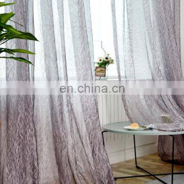 Factory Supply Natural Style Ripple Design Voile Curtain Net Voile Fabric 2020 photo-2