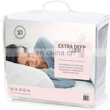 Hypoallergenic Quilted Stretch-to-Fit Mattress Pad 10 Year Warranty Clyne Collection photo-3