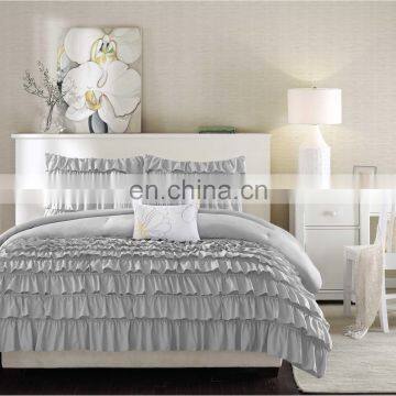 Super Soft Microfiber Ruffled Comforter Bed Set For Hotel and Home photo-5