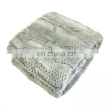 Hot Sale Factory Supply Super Soft Plush Faux Lamb Fur Throw Blanket In China