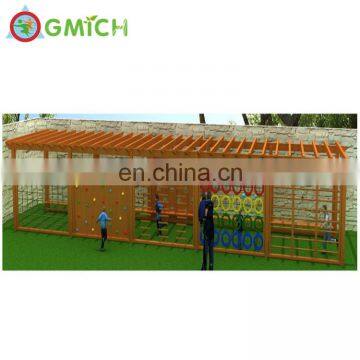 outdoor Spider man shape toys playground playsets Wooden climbing wall