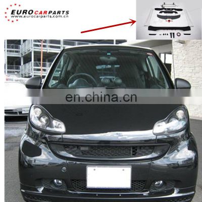 Smart body kit fit for Smart b style body kit front lip side skirt rear diffuser spoiler and exhaust auto upgrad body kit