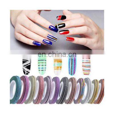 Popular Laser Gold Silver 1mm 2mm 3mm Nail Striping Tape Line For Nails Decorations DTY Nail Decal Tools