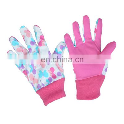 HANDLANDY Comfortable pink gardening glove women children men hand protection breathable gloves