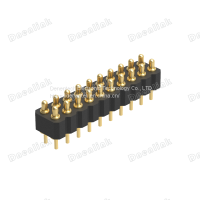 Dnenlink 2.00mm pitch Dual Row H2.5mm Straight DIP PogoPin connector