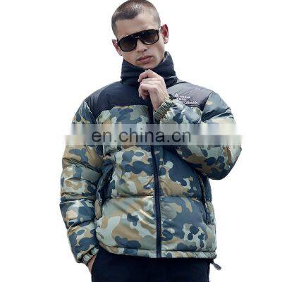 Wholesale Custom Winter Windbreaker coat men's overcat down jacket thick hooded winter jacket plus size bubble coat