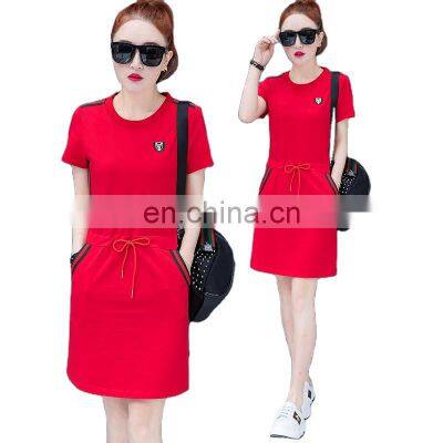 Manufacturers wholesale waist dress loose casual sports bag hip skirt plus size women's S-5XL