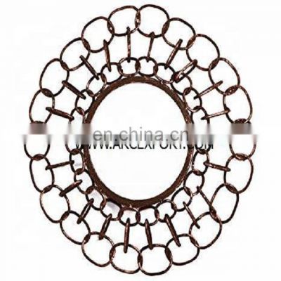 iron fancy wall mirror bowl