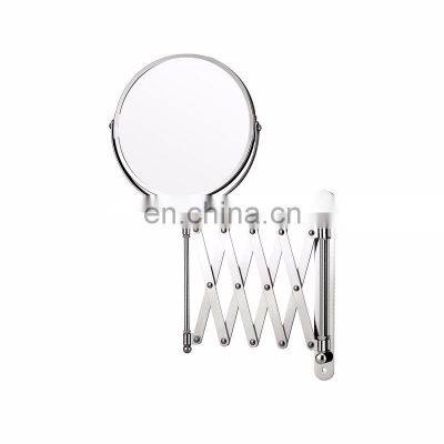 wall mounted extended folding double side bathroom makeup mirror