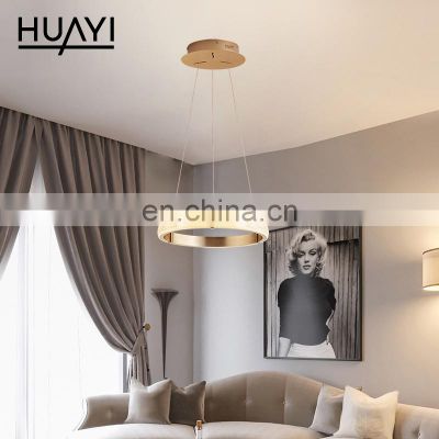 Huayi Competitive Price Home Villa Kitchen Indoor Decoration Aluminum Golden LED Pendant Lamp