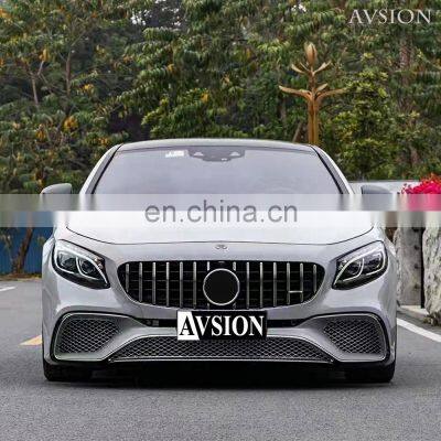 C217 S class coupe 2015-2021 year upgrade S65 model include front bumper and rear spoiler