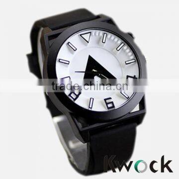 Silicone strap men's good-looking wrist watch water resistant