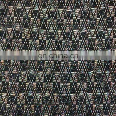 Polyester Chenille Geometric Jacquard Fabric From Stock photo-2