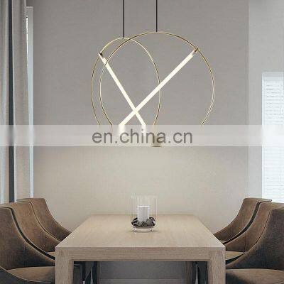 Modern Art Decor LED Pendant Light Luxury Ring Globe Loft Lighting For Living Room Bedroom Hotel Glass Hanging Lamp photo-4