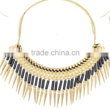 Black and golden necklace