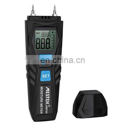 Mestek Two Pins Digital Wood Moisture Meter Hygrometer Timber Damp Detector Large LCD Display Wood Humidity Tester