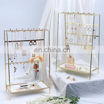 Best Price Necklace Retail Stone Jewelry Rack Metal Store Marble Tray Bracelet Display Stand photo-3