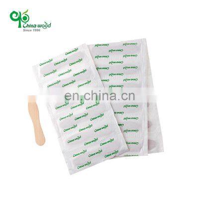 Yada Eco friendly Disposable Paper Wrapped Bulk Mini Wooden Ice Cream Spoon