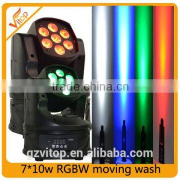 Washer stage light 7x10w rgbw stage mini led wsher rgbw 4in1 stage lights