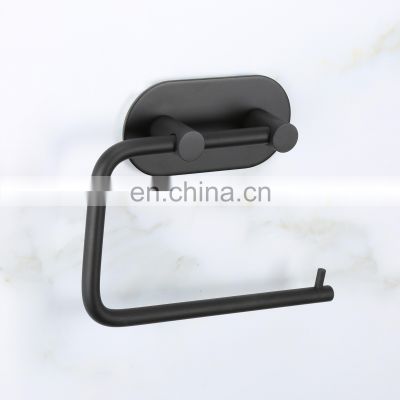 Direct Factory Supply Customized Logo Black Wall Mounted Toilet Paper Towel Holder Holders