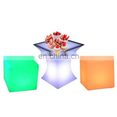 led bar furniture cocktail table cube chair bar led wedding decorative light cube chair